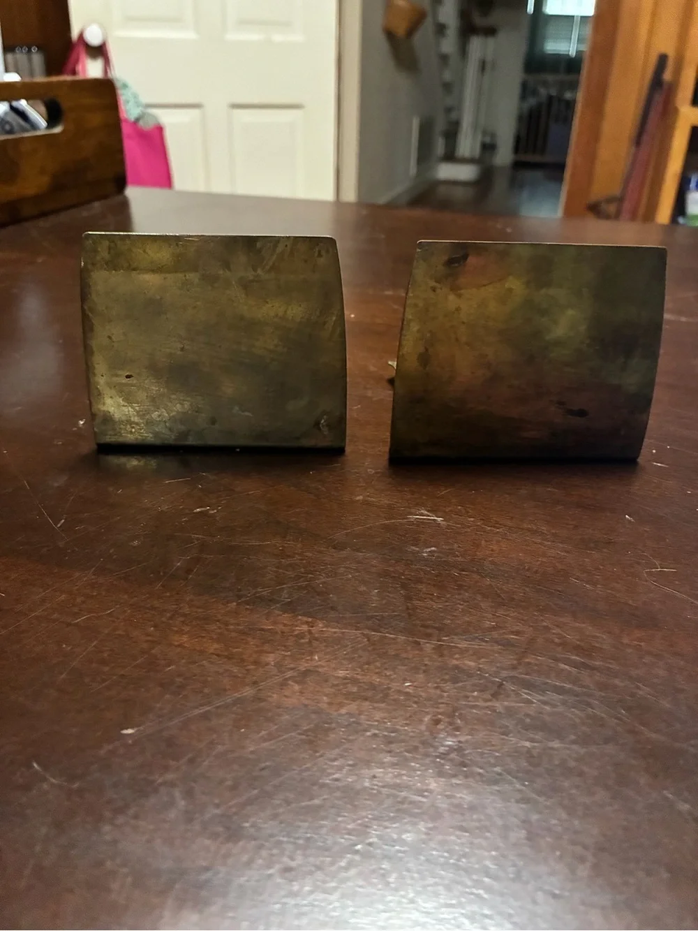 Roycroft hammered-copper Arts & Crafts bookends